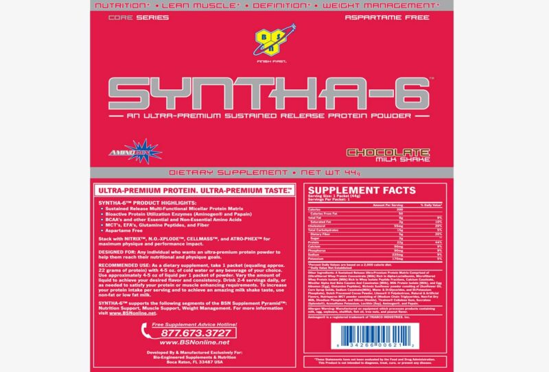 componentes e ingredientes del syntha 6